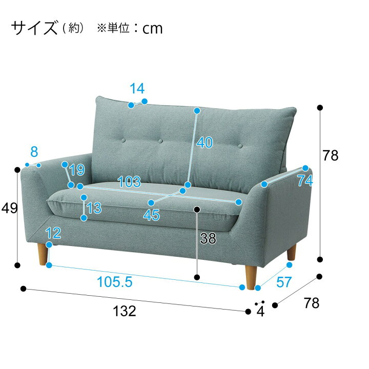 楽天市場】ローソファにもなるコンパクトソファ(Nパック4) ニトリ  