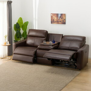 3人掛け ワイド電動リクライニングソファ (UM01 DBR 2モーター) ニトリ 【配送員設置商品】 【5年保証】