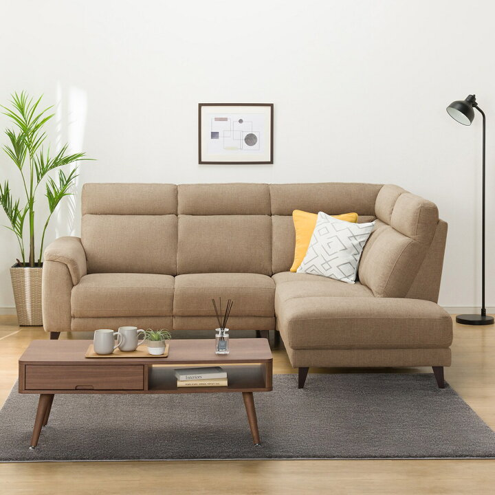 ①コーナーソファ ブラウン 240cm x 200cm ニトリ（カウチソファ通販 
