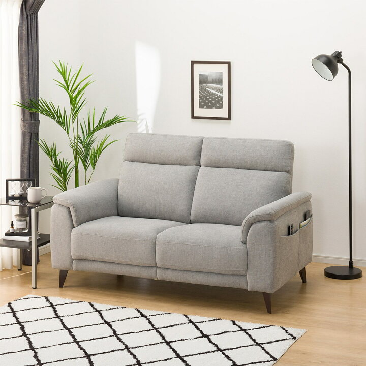 2人掛けソファー ニトリ ファブリック グレー （美品】ニトリ ソファ  