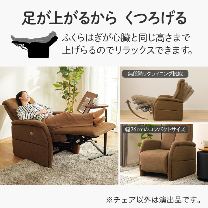 楽天市場】〔エントリーで全商品P5倍〕[幅76cm]電動リクライニング 