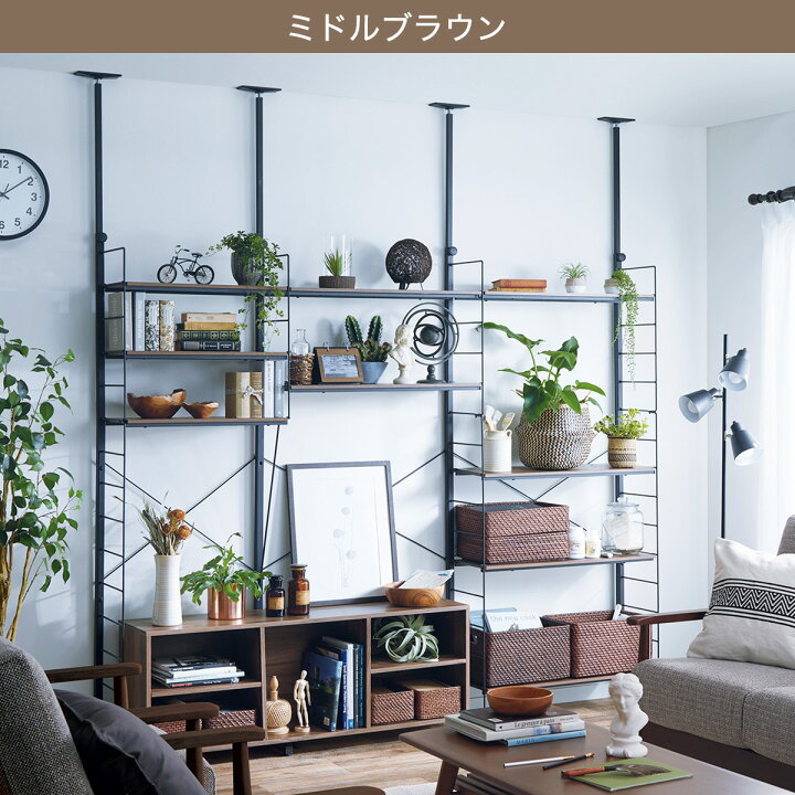 楽天市場】突っ張りワイヤーシェルフNポルダ3連セット(幅220cm) ニトリ 