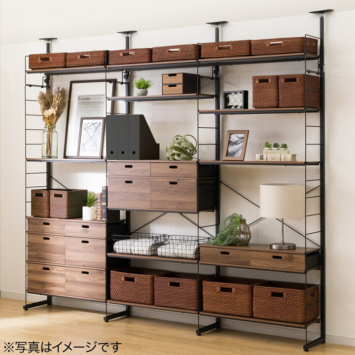 楽天市場】突っ張りワイヤーシェルフNポルダ 3連セット(幅80cm ミドル  
