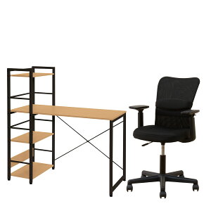 デスクチェアセット(システムデスク ZK002 110/オフィスチェア OC001/OC931) ニトリ 【玄関先迄納品】 ホワイトウォッシュ/グレー ホワイトウォッシュ/ブラック ライトブラウン/ブラック ライト