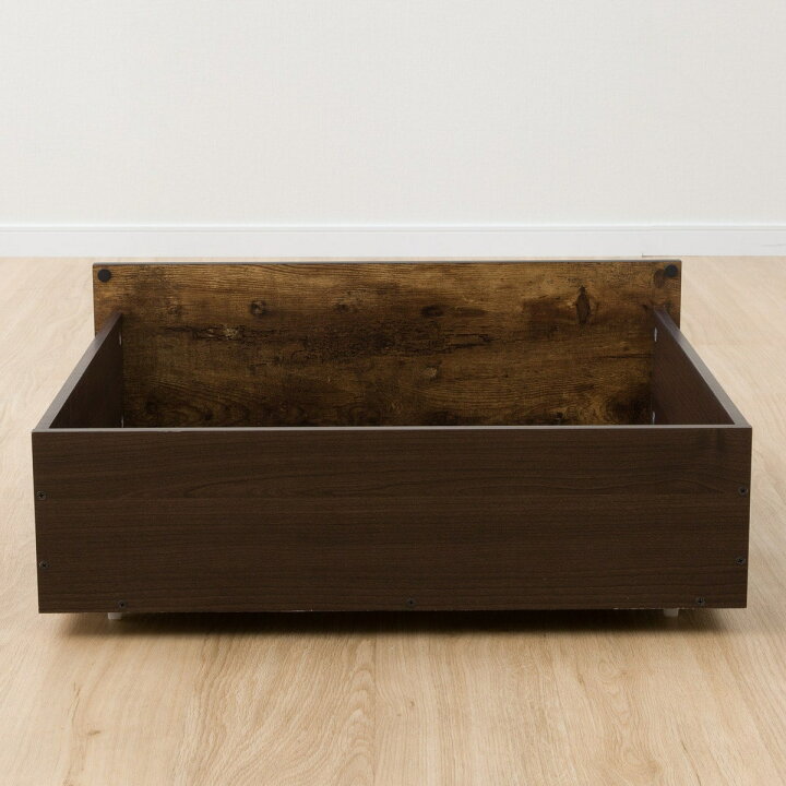 楽天市場】幅101cm カウチベッド (ステイン引出しセット BK/MBR  