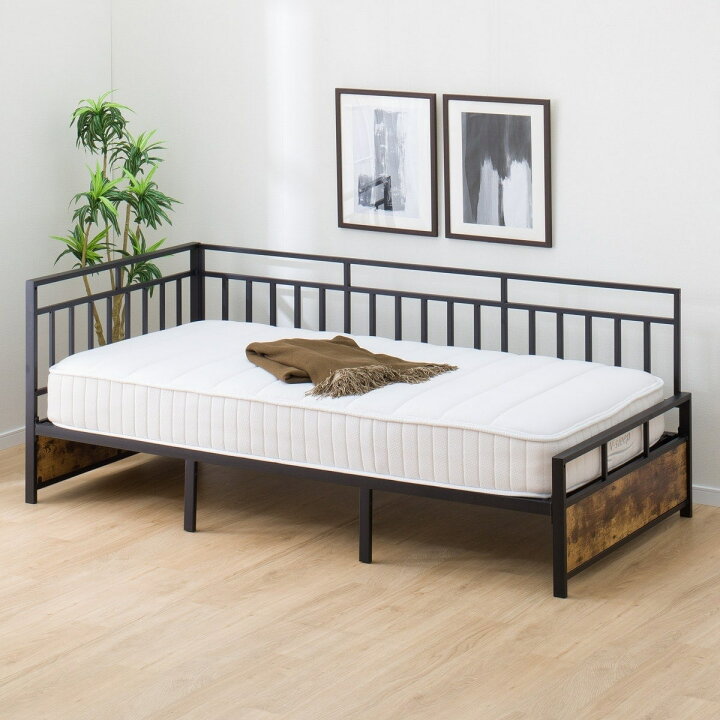楽天市場】幅101cm カウチベッド (ステインBK/MBR) 【配送員設置商品 