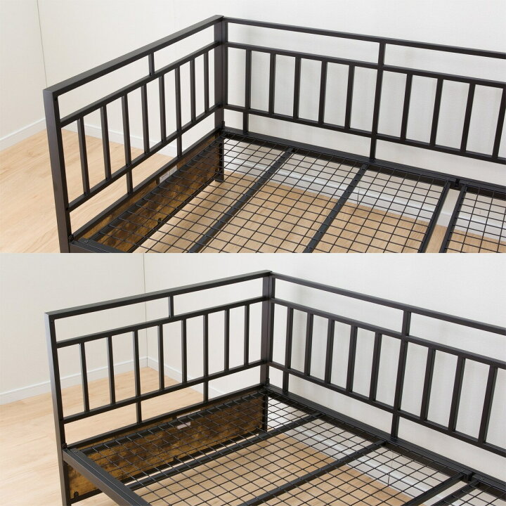 楽天市場】幅101cm カウチベッド (ステインBK/MBR) 【配送員設置商品 