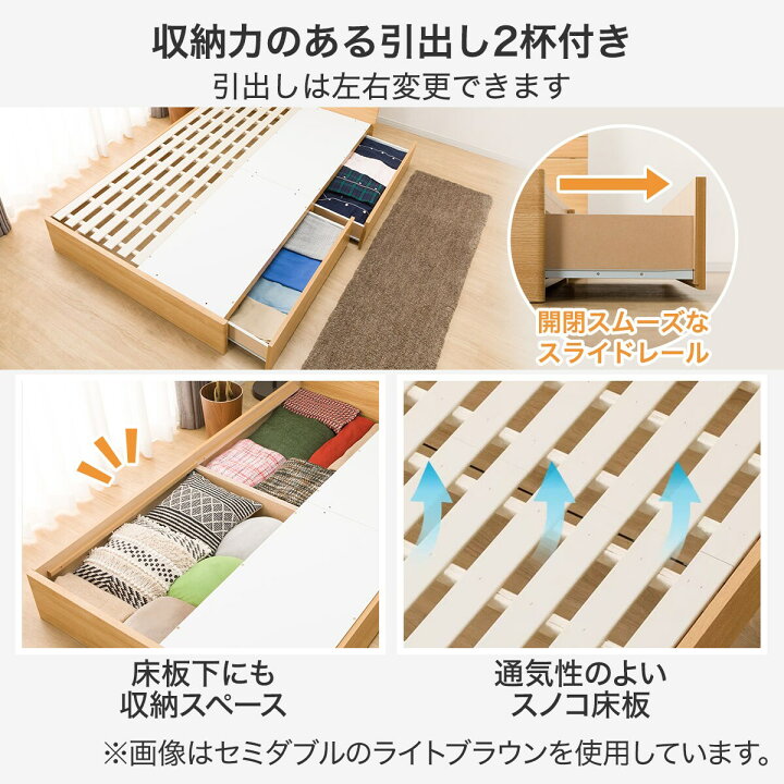 激安‼️ニトリダッブルベッド140x200cm?引き出し付き?「大阪、京都 