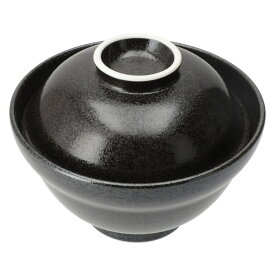 取り皿にもなる蓋付き丼(ブラック)　ニトリ 【玄関先迄納品】