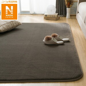 15mmウレタン入り吸湿発熱+蓄熱ラグ(cDA04) ニトリ 【玄関先迄納品】 デコホーム