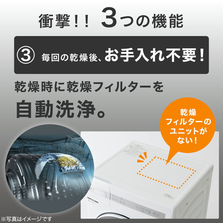 楽天市場】12kgドラム式洗濯乾燥機 (ND120KL1) 5年保証 ニトリ【配送員  