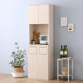 さわやかなごみ箱一体型食器棚 (ごみ箱2つタイプ WW)　ニトリ 【メーカー直送・送料無料】