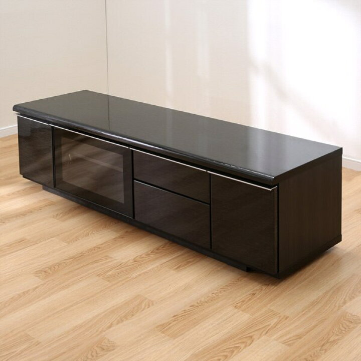 楽天市場】[幅150cm] 光沢のある木目模様が美しいローボード  