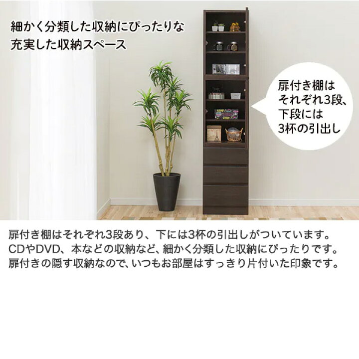 楽天市場】[幅40cm] 壁面ユニットキャビネット (ウォーレン 40-2D3H) 2 