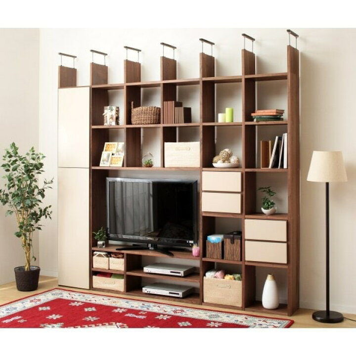 楽天市場】[幅125cm] 壁面ユニット TVボード (コネクト120-4セット 
