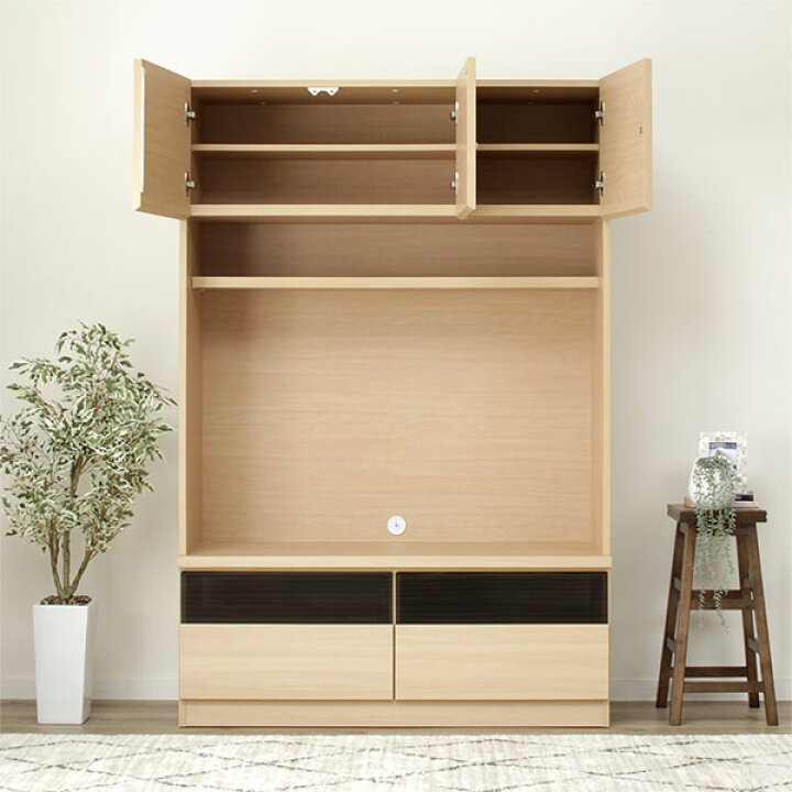 楽天市場】[幅120cm] 上置き付き壁面ユニットTVボード (ウォーレン 120 