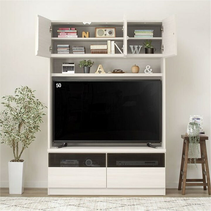 楽天市場】[幅120cm] 上置き付き壁面ユニットTVボード (ウォーレン 120 