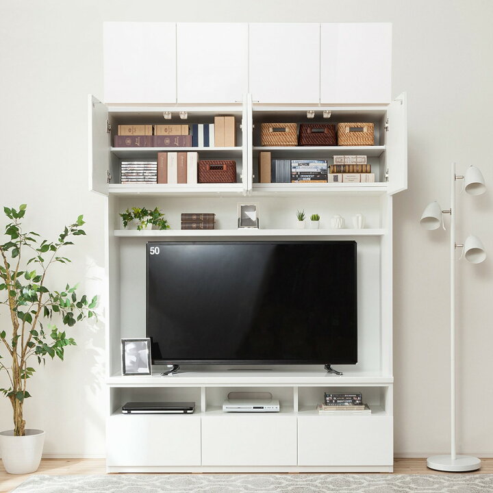 楽天市場】[幅150cm] TVボード上置セット (ポルテ150TV WH/上置 ポルテ 