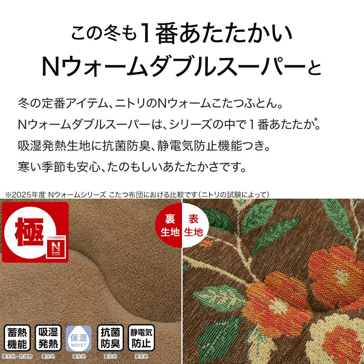 楽天市場】断熱こたつ掛ふとん(Nウォームダブルスーパー SF2514 