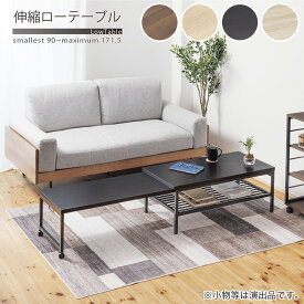 無段階で調整できる伸縮ローテーブル (幅90-171.5cm)【メーカー直送・送料無料】 ニトリ
