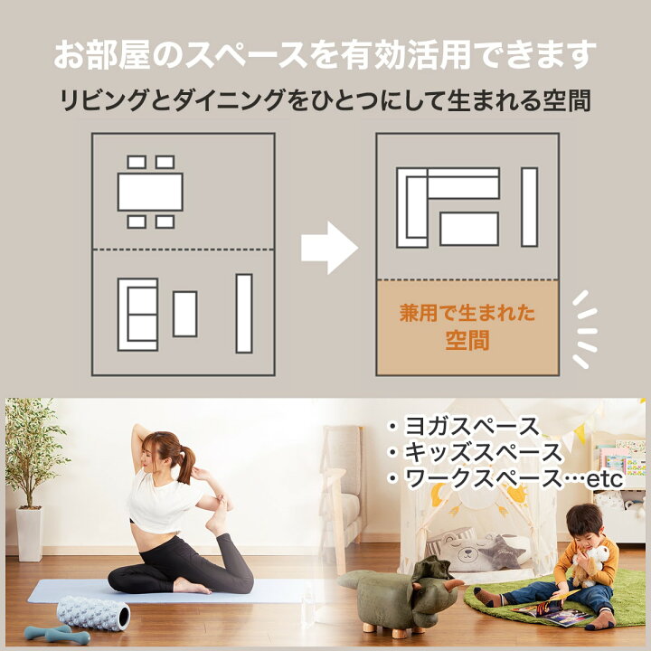 楽天市場】リビングダイニングセット4点セット(LC004 135/コーナー 