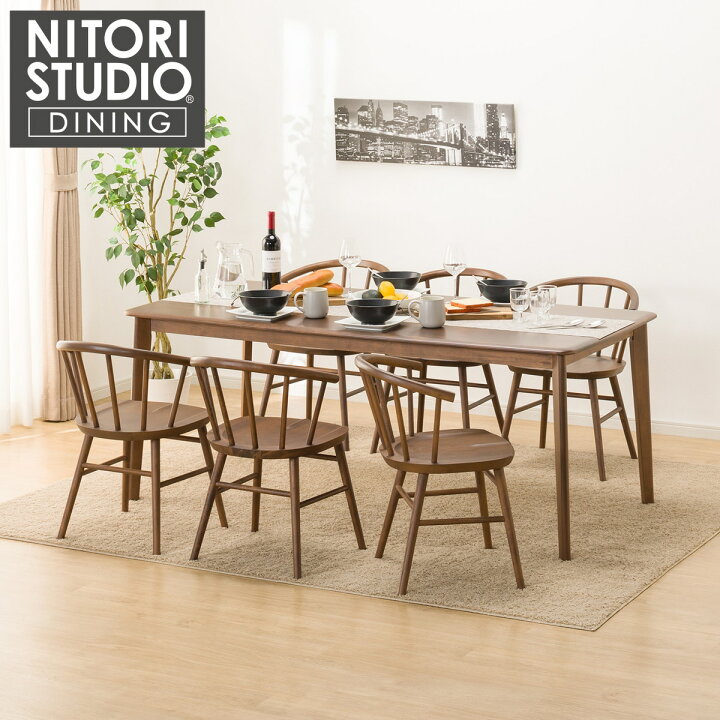 楽天市場】ダイニングテーブル7点セット (NコレクションT-01 180 MBR/C 