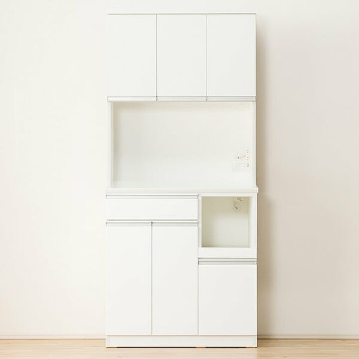 楽天市場】[幅90cm] キッチンボード (レジューム 90TF-H WH/90TH-R WH 