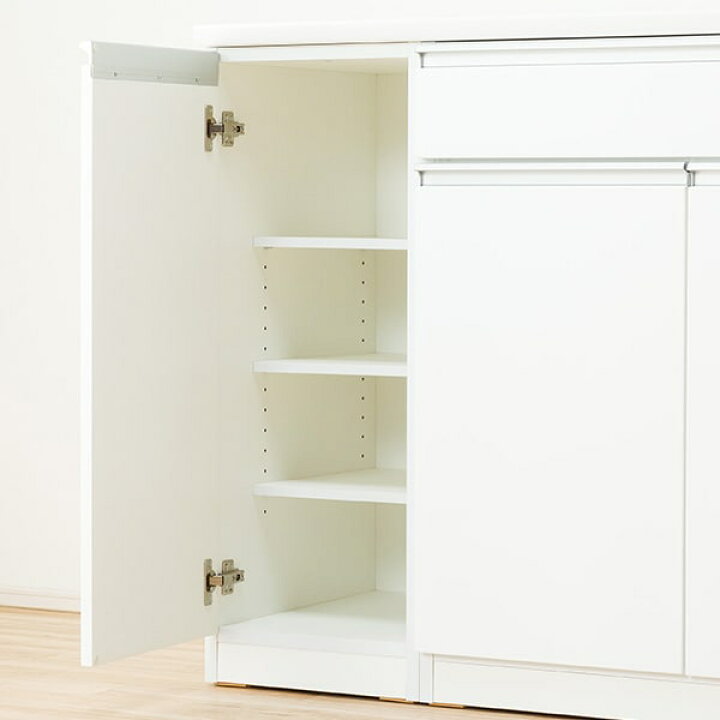 楽天市場】[幅150cm] 食器棚 (レジューム 150TF-H WH/150TH-R WH 