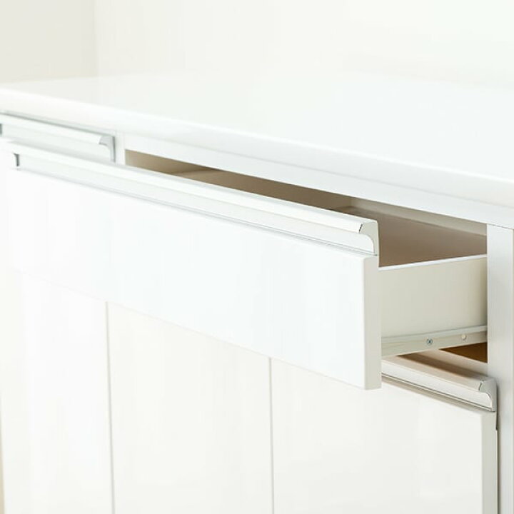 楽天市場】[幅150cm] 食器棚 (レジューム 150TF-H WH/150TH-R WH 