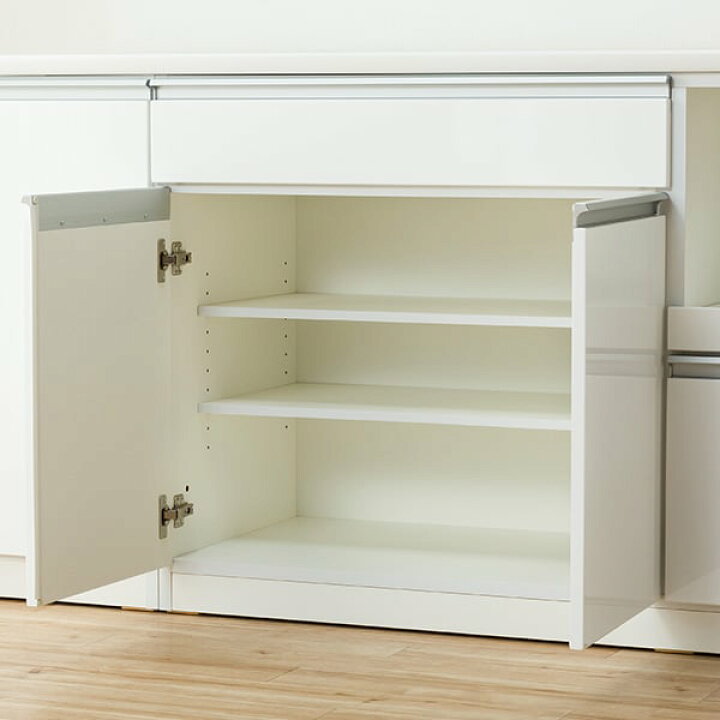 楽天市場】[幅150cm] 食器棚 (レジューム 150TF-H WH/150TL-R WH 