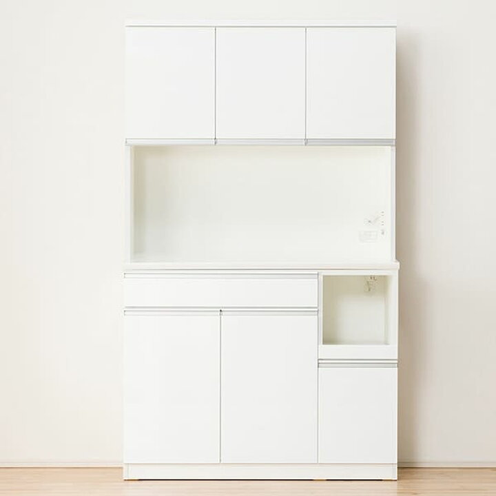 楽天市場】[幅120cm] キッチンボード ( レジューム120-2TF-H WH/120 