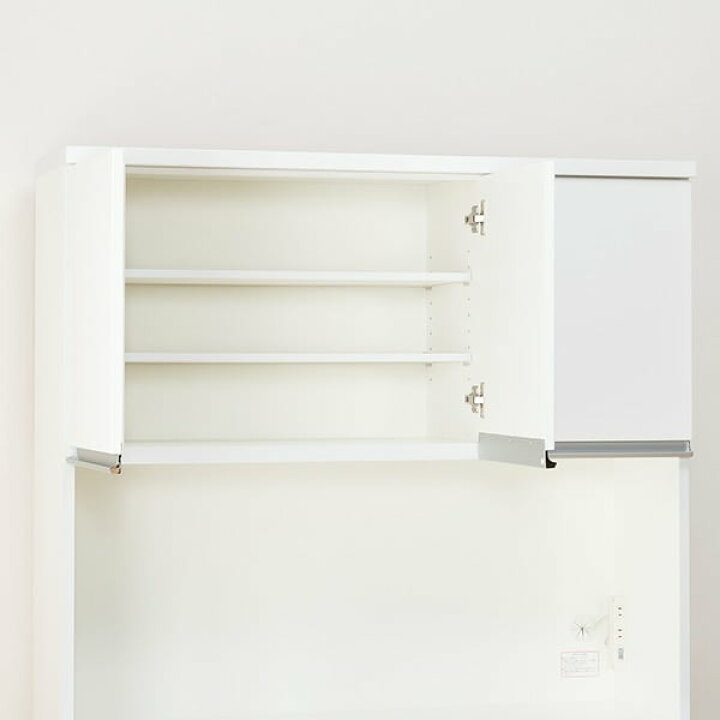 楽天市場】[幅120cm] キッチンボード ( レジューム120-2TF-H WH/120 