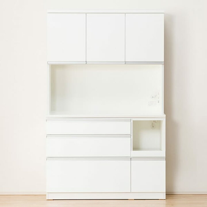 楽天市場】[幅120cm] キッチンボード ( レジューム120-2TF-H WH/120 
