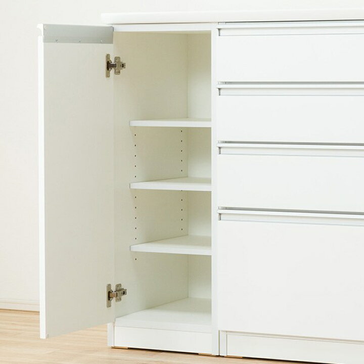 楽天市場】[幅150cm] 食器棚 (レジューム 150AG-S WH/150QH-R WH 