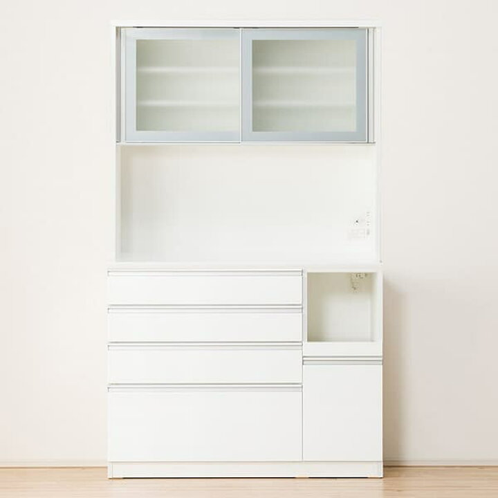 楽天市場】[幅120cm] キッチンボード ( レジューム120-2AG-S WH/120 