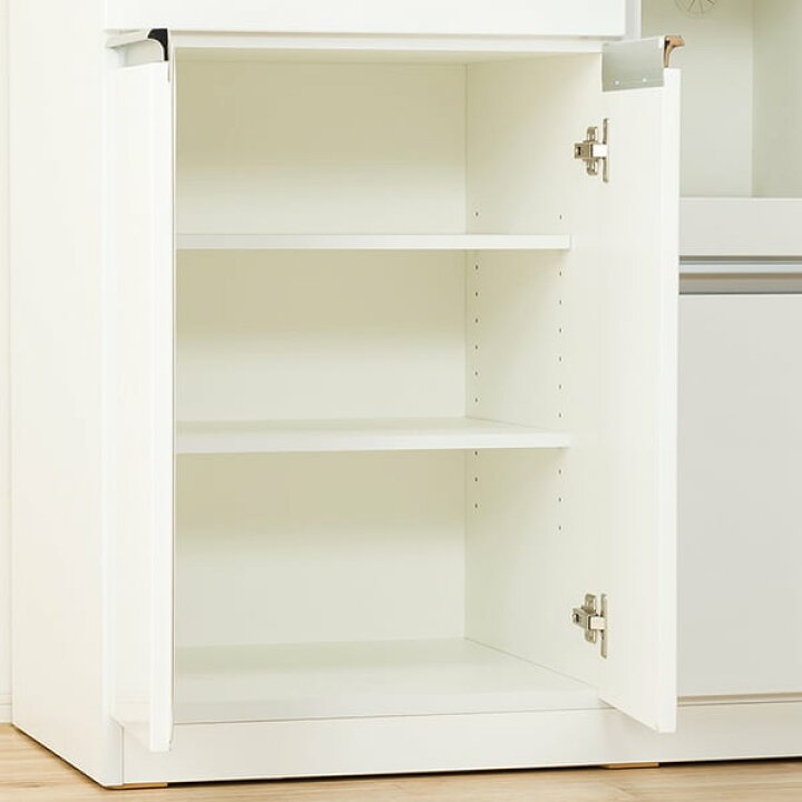 楽天市場】[幅90cm] キッチンボード (レジューム 90TG-S WH/90TH-R WH 