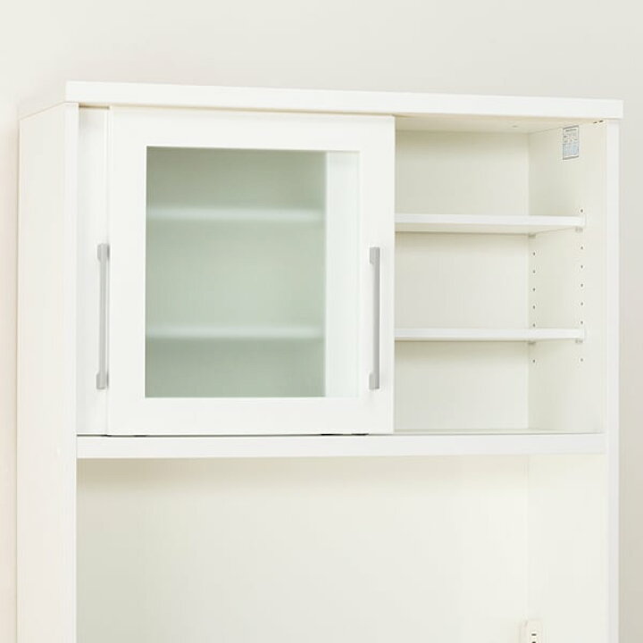 楽天市場】[幅90cm] キッチンボード (レジューム 90TG-S WH/90QL-R WH 