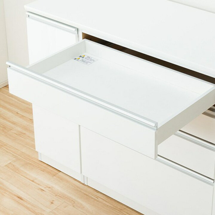 楽天市場】[幅150cm] 食器棚 (レジューム 150TG-S WH/150QH-R WH 