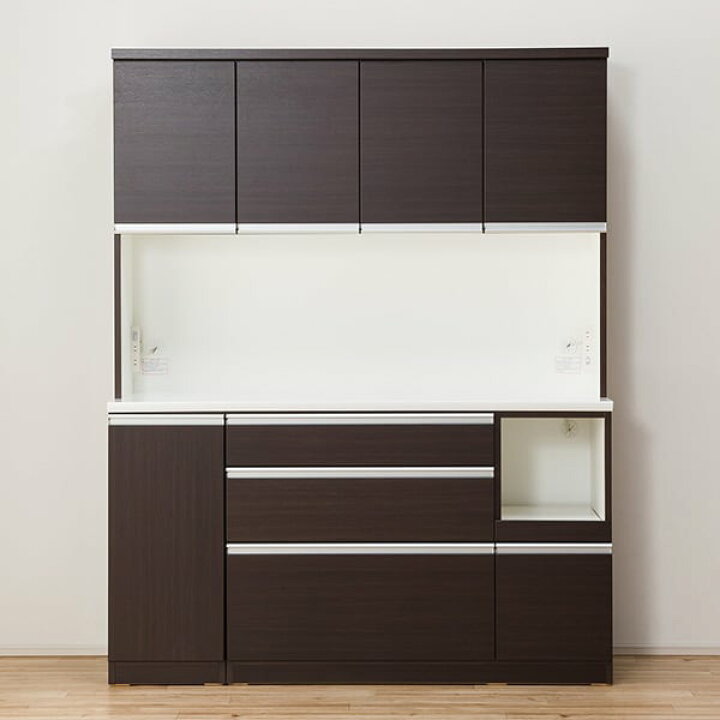 楽天市場】[幅150cm] 食器棚 (レジューム 150TF-H DBR/150SL-R DBR  