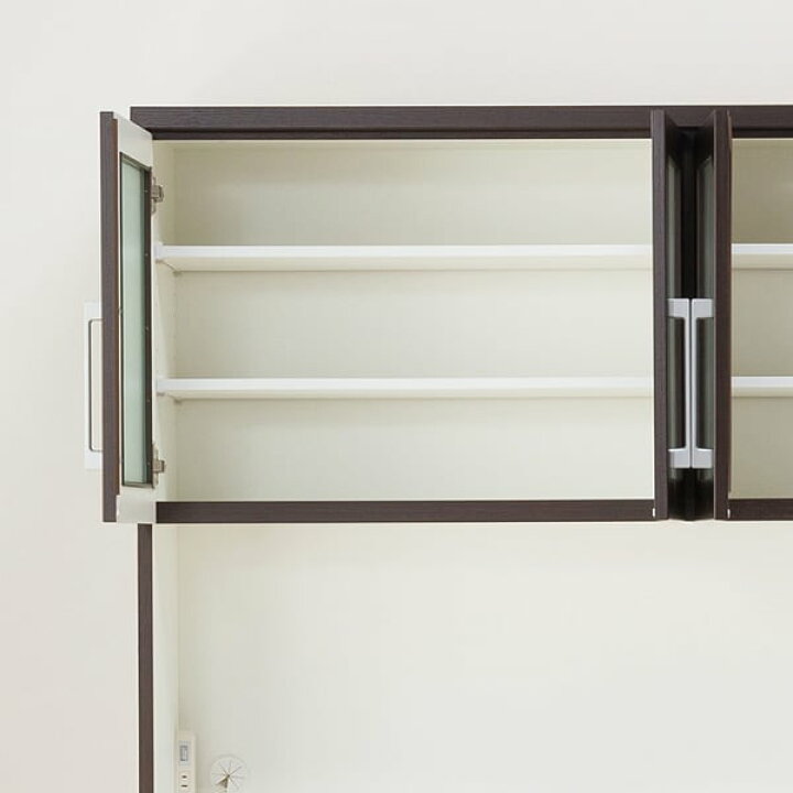楽天市場】[幅150cm] 食器棚 (レジューム 150TG-H DBR/150QH-R DBR