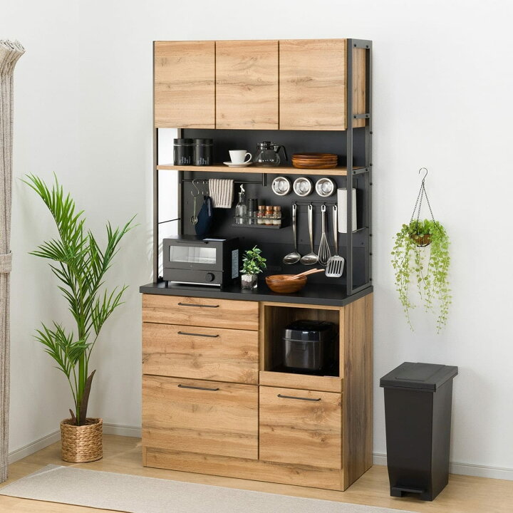 ニトリ キッチンボード ZORO100 キッチン収納 スキマ収納 モダン 食器棚