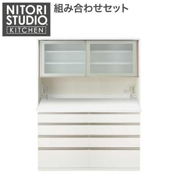 楽天市場】[幅160cm] キッチンボード (ﾘｶﾞｰﾚ50GH-160KB/H50-80C WH 
