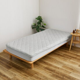 【ずれにくい敷きパッド】敷きパッド＆ボックスシーツセット (冷感/グレー)【メーカー直送・送料無料】 ニトリ