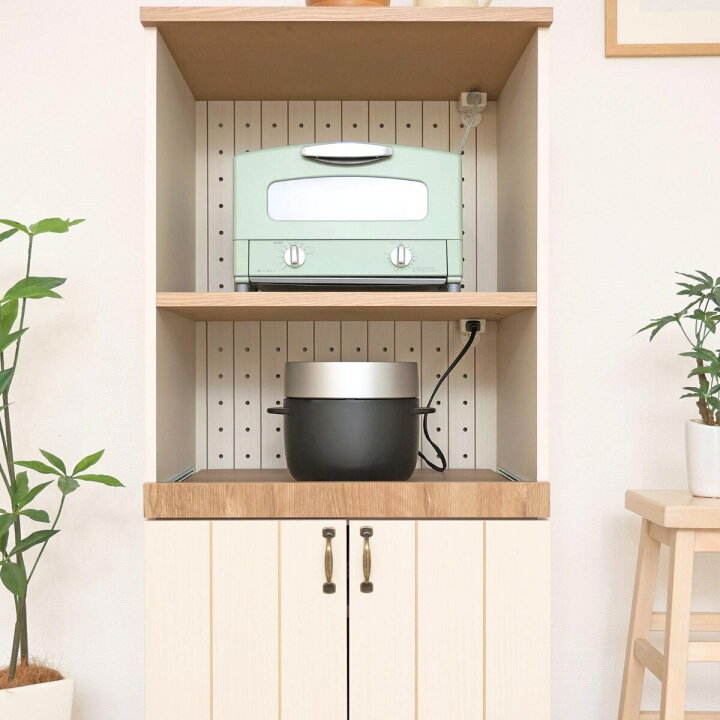 楽天市場】フレンチカントリー調レンジ台 (WH) ニトリ 【メーカー直送 