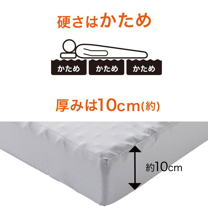 楽天市場】マットレス 三つ折りマットレス ボリューム 高反発 