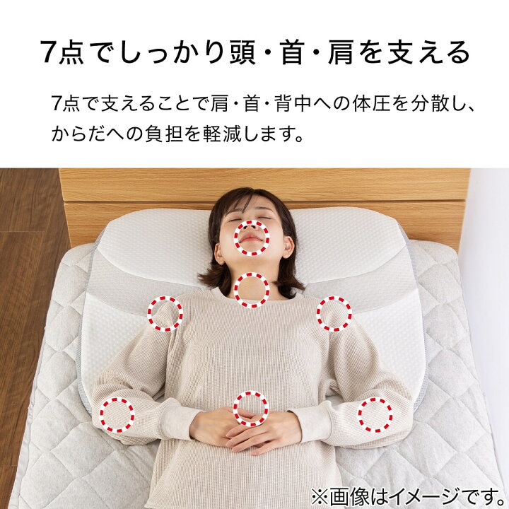 楽天市場】【2点セット】肩・首・背中も支える枕(3 P2425)+専用 枕 