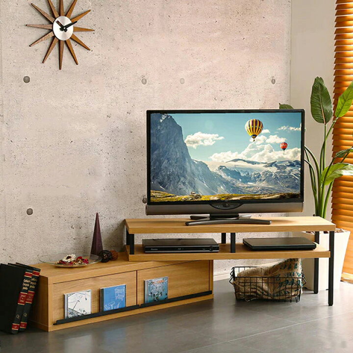 楽天市場】ヴィンテージテイストの伸長式テレビ台 （ローボード100 