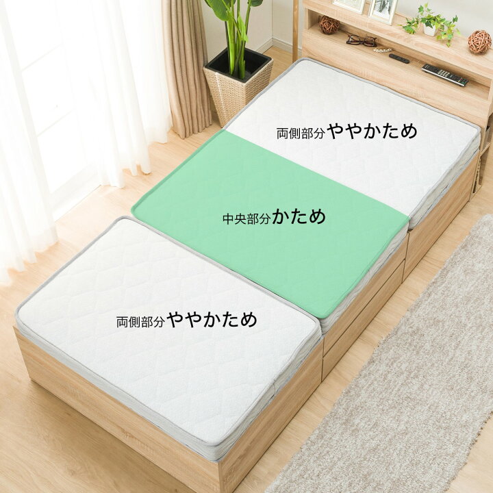 楽天市場】3つ折り薄型ポケットコイルマットレス (シングル) ニトリ 