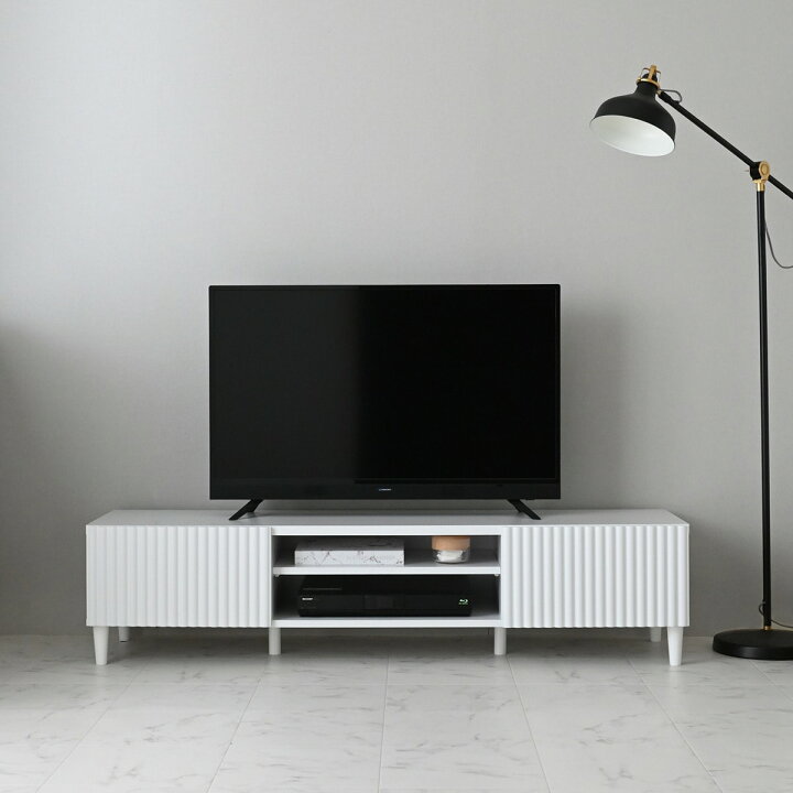 楽天市場】[幅148cm] なめらかな波型のテレビ台 （ローボード幅 