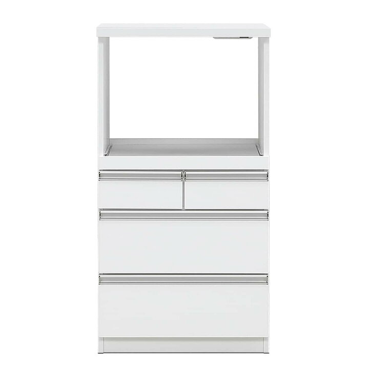 楽天市場】家電＆収納たっぷりレンジボード (引出しタイプ 幅57.5cm WH 